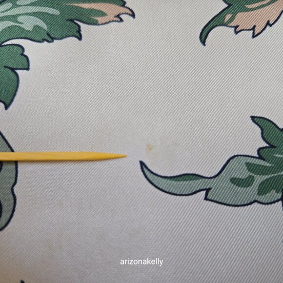 Liberty Silk Scarf Floral Design Hand-Rolled Red, Blue, Green - Picture 10 of 15